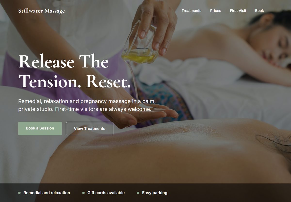Example Massage website